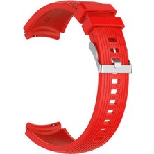 Kny Samsung Galaxy Watch 6 (20MM) Için Çizgili Silikon Kayış-Kordon