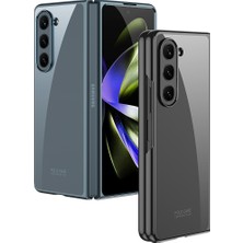 Pilanix Samsung Galaxy Z Fold 5 Uyumlu Kılıf Renkli Kenarlı Sert Full Camlı Kıpta Kapak