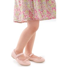 Kiko Kids Fiyonklu Cırtlı Kız Çocuk Babet Ayakkabı 201 Cilt