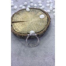 Nsa Sılver Ay Taşı Gümüş Yüzük 925 Ayar