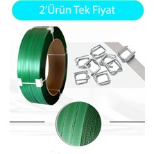 Tanpet Avantajlı 12'lik Yeşil Pet Çember 1000 Adet Bukle Toka