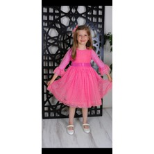 KonfixKids  Kız Çocuk Abiye Tül Mezuniyet Elbisesi 6-13 Yaş