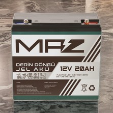 Maz Akü 12 Volt 20 Amper (Ah) Derin Döngü Jel Akü Max Performans