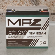 Maz Akü 12 Volt 20 Amper (Ah) Derin Döngü Jel Akü Max Performans