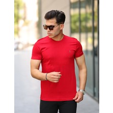 Kozik Erkek Bisiklet Yaka Standart Pamuk Erkek Basic T-Shirt