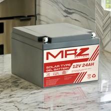 Maz Akü 12 Volt 24 Amper Solar Jel Akü 12V 24AH (Yeni Üretim)