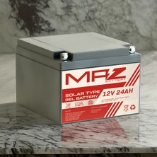 Maz Akü 12 Volt 24 Amper Solar Jel Akü 12V 24AH (Yeni Üretim)