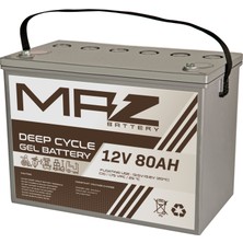 Maz Akü 12 Volt 80 Amper Deep Cycle Jel Akü 12V 80AH Yeni Üretim