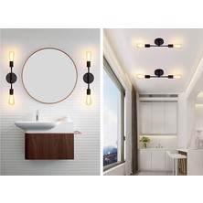Riolight Rıolight Modern Tavan-Duvar Siyah 2XE27 Duylu Metal Aplik Plofonyer Avize
