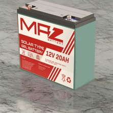Maz Akü 12 Volt 20 Amper Solar Jel Akü 12V 20AH (Yeni Üretim)