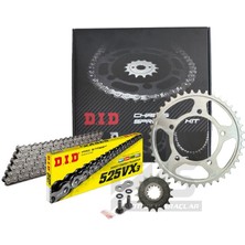 DID DID-Jt 1999-2013 Honda Xl 1000V Varadero Uyumlu Zincir Dişli Set Çelik Renk