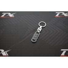 Dk Audi Halka Logo Krom Metal Çift Yön Anahtarlık