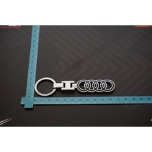 Dk Audi Halka Logo Krom Metal Çift Yön Anahtarlık
