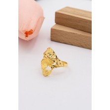 Latif Kuyumcu 22 Ayar Altın Yüzük Kalemli Işlemeli Tasarım Kadın Yüzük