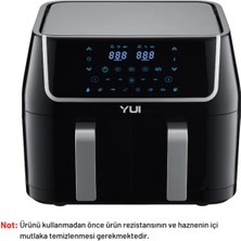Yui M40 Maxifry Dokunmatik Ekran (5 5) 10LT Çift Hazneli Airfryer Yağsız Fritöz 1800W