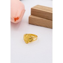 Latif Kuyumcu 22 Ayar Altın Yüzük Kalemli Işlemeli Kadın Yüzük