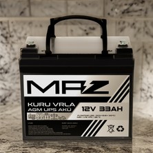 Maz Akü 12 Volt 33 Amper (Ah) Kuru Agm Vrla Güç Kaynağı Ups Akü