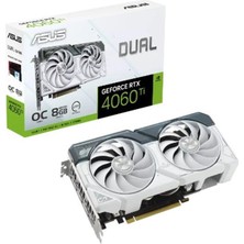 Asus Geforce DUAL-RTX4060TI-O8G Whıte 8gb Gddr6 128BIT 1xhdmı 3xdp Ekran Kartı