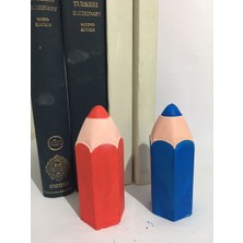 Opulent Accessories Kalem Dekoratif Beton Biblo 2li, doğum günü hediyesi, sevgililer günü hediyesi, hediyelik eşya, hediyelik biblo