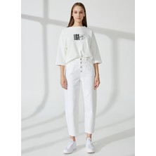 Denim Trip BALİ Balon Fit Ekru Kadın Jean Pantolon