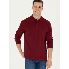 U.S. Polo Assn.  Polo Yaka Bordo Erkek Sweatshirt GTP01SK023