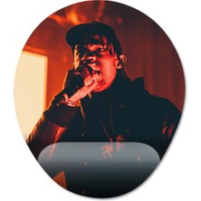 Pixxa Travis Scott Bilek Destekli Mousepad Model - 1 Oval