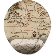 Pixxa Skyrim Haritası - The Elder Scrolls V: Skyrim Bilek Destekli Mousepad Model - 1 Oval