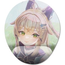 Pixxa Kirara - Genshin Impact Bilek Destekli Mousepad Model - 4 Oval