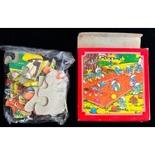 Kovak & Kailyn Şirinler (Smurfs) 1980'LER Puzzle Sıfır Açılmamış Poşetinde 25 Parça 'çok Çok Nadir' Toy Marka (4)