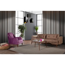 Perla Sofa Lafonten Koltuk Takımı Bora Kahve