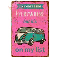 Hayg Equipment Vintage Dekoratif Pas Görünümlü Genç Odası Duvar Aksesuarı - Retro Tarz Cafe Metal Duvar Levhası 20X30 cm