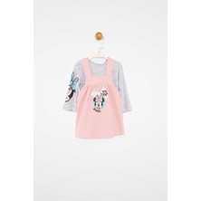 Minnie Mouse Lisanslı Kız Bebek Salopet Elbise 21204