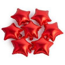 Parti Sürprizi Kırmızı Yıldız Folyo Balon 25 x 28 cm 6 Adet