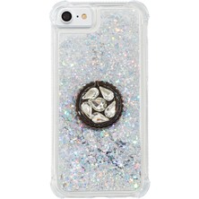 Forestl Digital Glitter Powder Quicksand Rhinestone Dekor Kickstand Tpu Apple iPhone 6/6s/- Gümüş Için Telefon Kılıfı (Yurt Dışından)