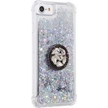 Forestl Digital Glitter Powder Quicksand Rhinestone Dekor Kickstand Tpu Apple iPhone 6/6s/- Gümüş Için Telefon Kılıfı (Yurt Dışından)