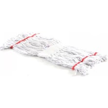 CodEx Geniş Islak Mop Paspas Ucu Başlığı Püskül  Pamuklu  500 gr  25 cm  Beyaz  3 Adet