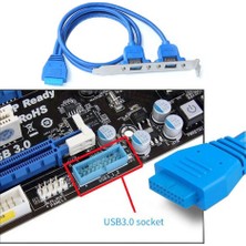 Koodmax 19 Pin USB 3.0 Arka Pci Panel Braketi 2 Port Çoklayıcı KABLOI-50CM-YH21