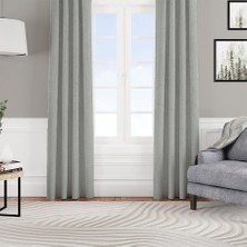 Fon Perde Özel Ölçüye Uygun Kadifemsi Pilesiz Bohem Salon Otel Oturma Çocuk Odası Tek Kanat Taş