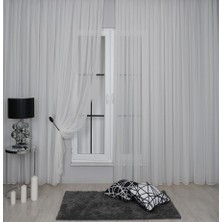 Mikro Ipek Vual Pilesiz Düz Tül Perde Krem