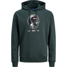 Jack & Jones Joropus Sweat Hood Tg Erkek Yeşil Sweatshirt 12243619-Green