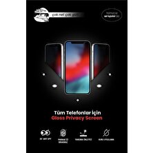 Wrapsol Galaxy Z Flip 5 Parlak Hayalet Ekran Koruyucu Yandan Görünmeyen Film