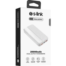 Gizzodo S-Link P201 20000MAH Prm Micro+Type-C+Usb Beyaz Powerbank