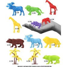 Toy Play 12 Parça Renkli Mini Vahşi Hayvanlar Figür Seti 4-6 cm SKU669