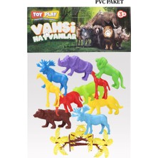 Toy Play 12 Parça Renkli Mini Vahşi Hayvanlar Figür Seti 4-6 cm SKU669