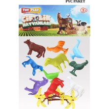 Toy Play 12 Parça Renkli Mini Çiftlik Hayvanları Figür Seti 4-6 cm SKU676