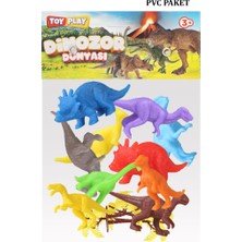 Toy Play 18 Parça Büyük ve Mini Yavru Dinozorlar Hayvan Seti SKU713-683