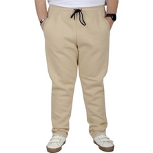 ModeXL  Büyük Beden Erkek Eşofman Altı Classic 3 Ip 11103 Bej