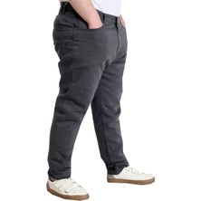 ModeXL  Büyük Beden Erkek Pantolon Kot Klasik 5cep Focus 23904 Füme