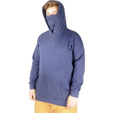 ModeXL  Büyük Beden Erkek Sweatshirt Arm Mask 21505 Indigo