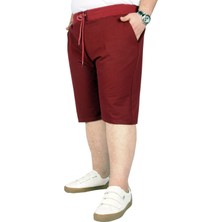 ModeXL  Büyük Beden Erkek Kapri Straight Basic 20500 Bordo
